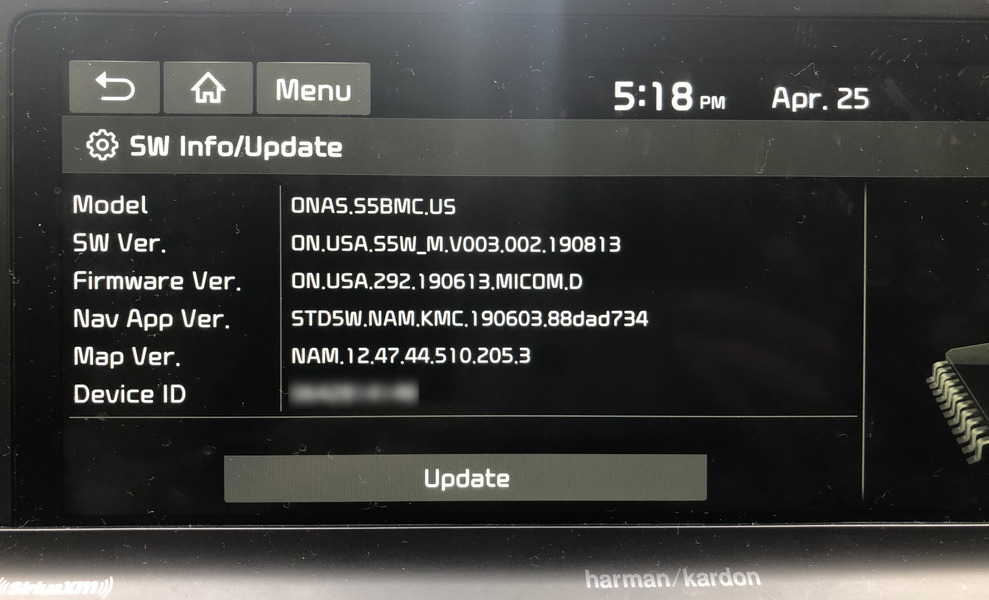 Kia software update